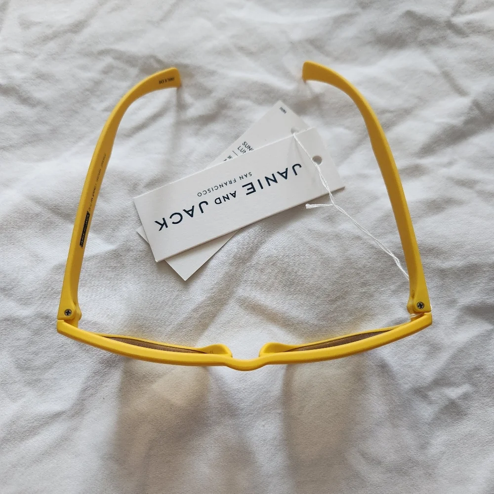 Janie and Jack Yellow Kids Sunglasses with Brown Gradient Lenses